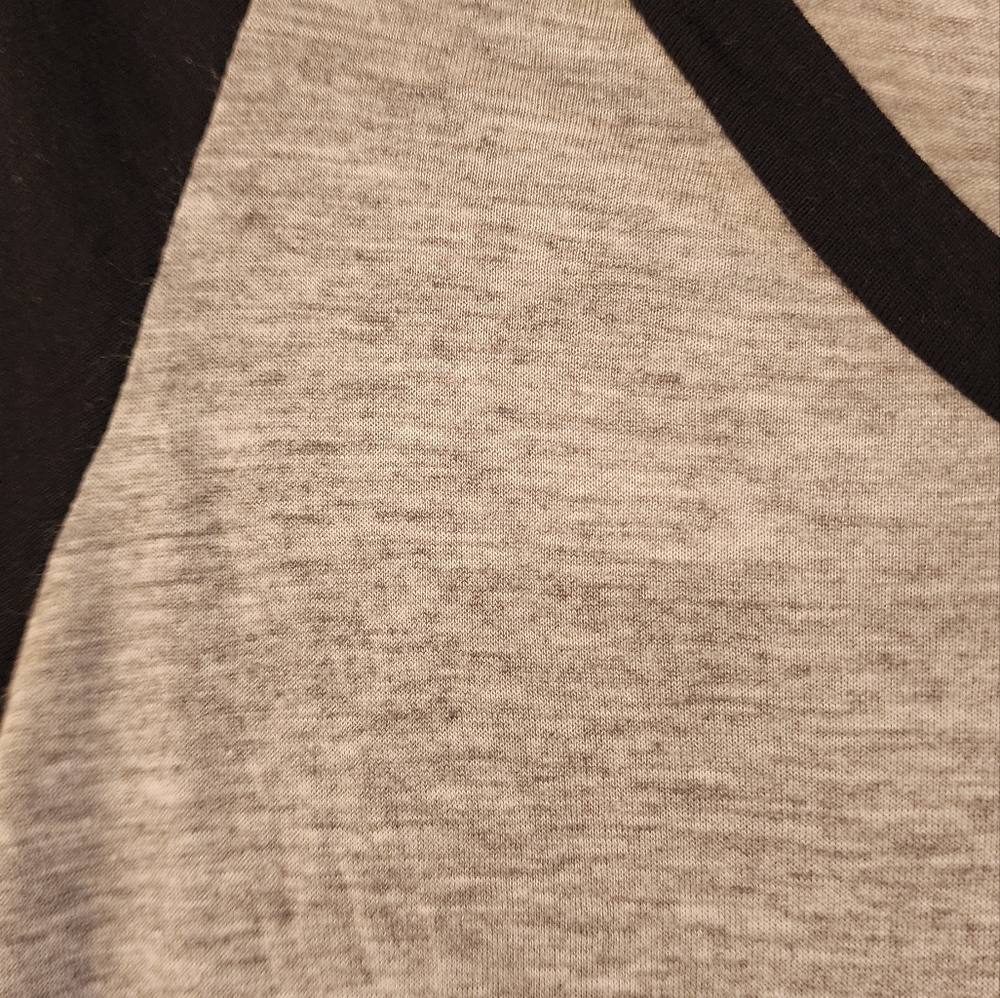 LAUREN Moshi Vintage Baseball Tee In Light Gray/black Size Small - Picture 5 of 12